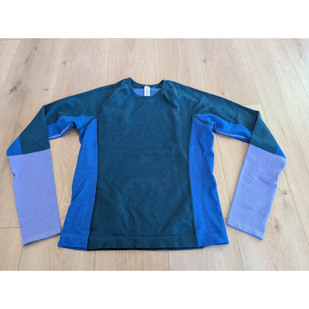 Lululemon Keep the Heat Thermal Long-Sleeve Shirt ColourblockStorm Teal Size 12